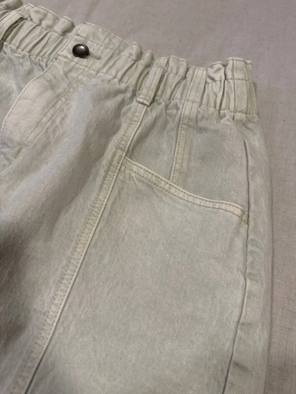Universal Thread Light Wash Paperbag Waist Denim Mini Skirt Size 10